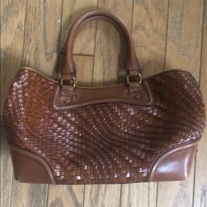Cole Haan Brown Woven Arm Tote